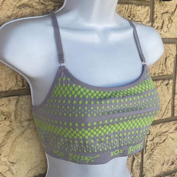 Betsy Johnson neon, yellow, and gray workout Top Tanks Size Med - Picture 3 of 10